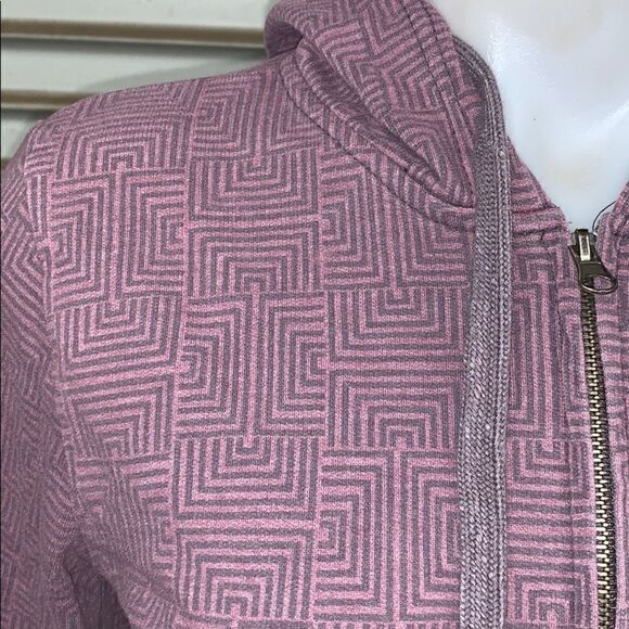 Threads 4 Thought zip up hoodie pink and gray - Picture 4 of 7